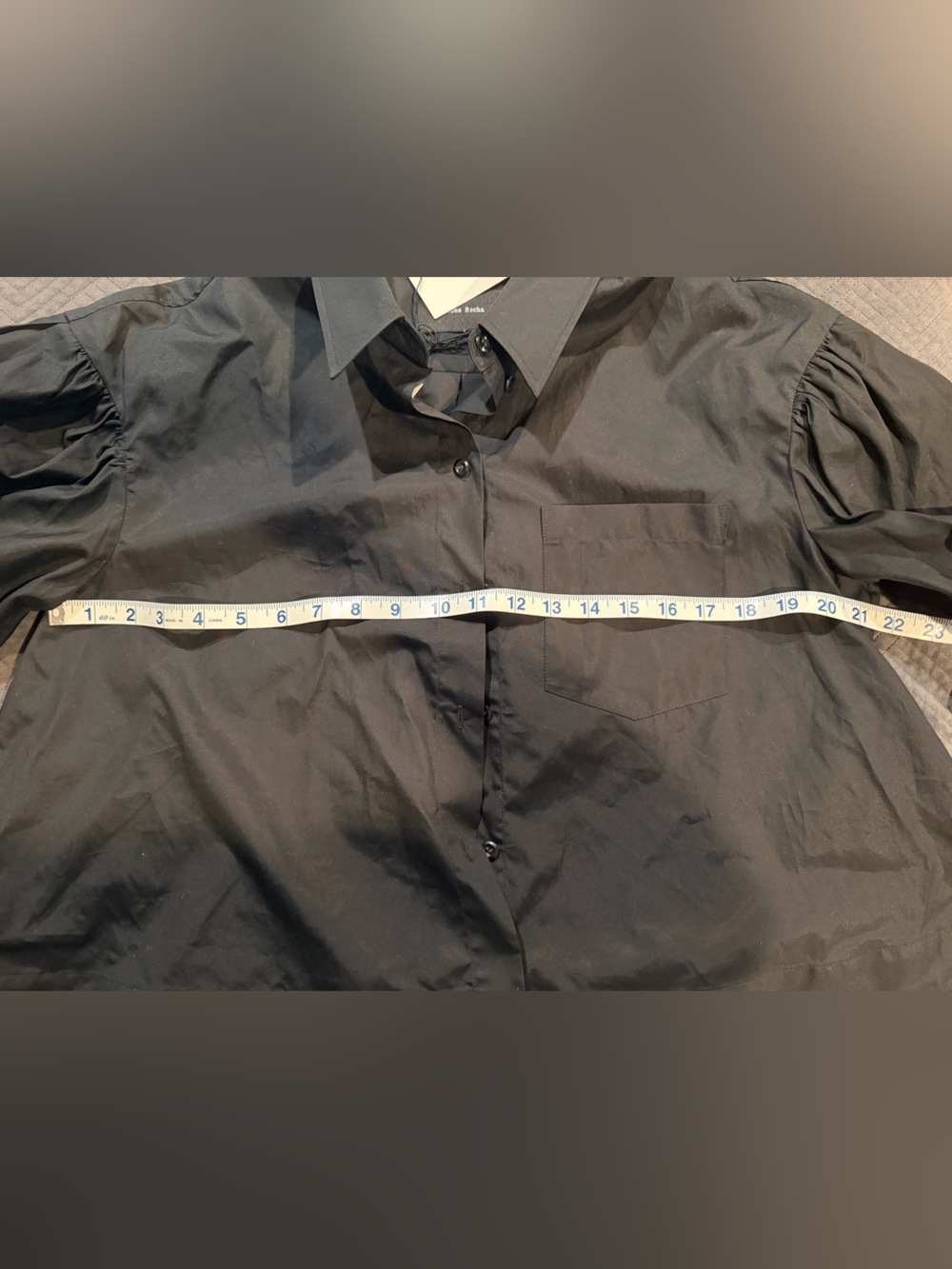 Simone Rocha Black Puff-Sleeve Button Down Shirt - Picture 12 of 12